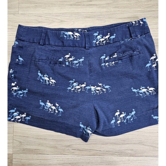 Loft Womens Blue Flamingo Shorts Size 10 Riviera Short Cotton - Picture 8 of 8